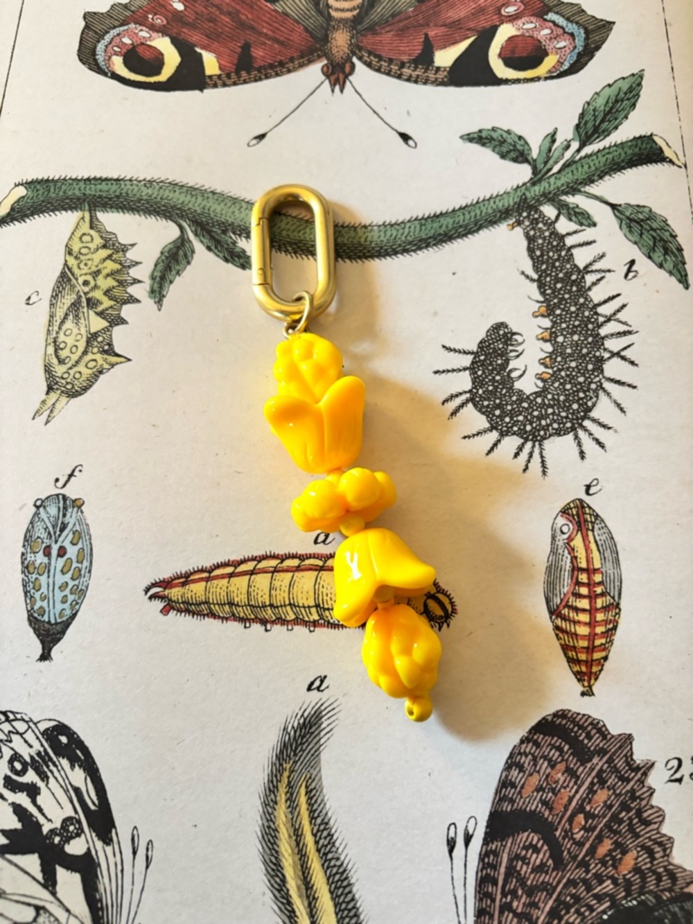 Clare V. Le Jardin FOB/Bag Charm - Yellow - EUC
